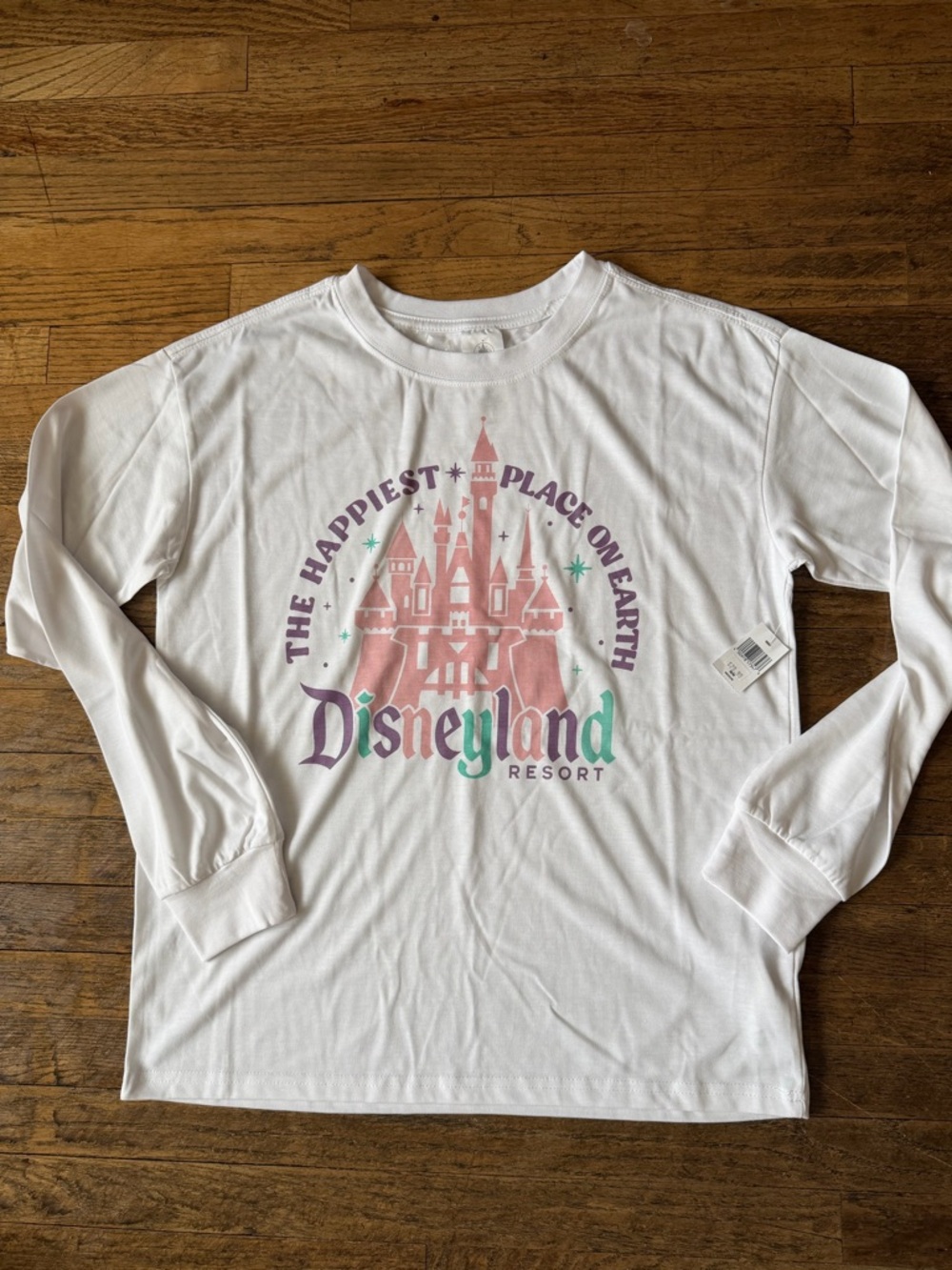 Disneyland Resort “Happiest Place on Earth” Long Sleeve Tee Women’s Size M ✨NWT✨